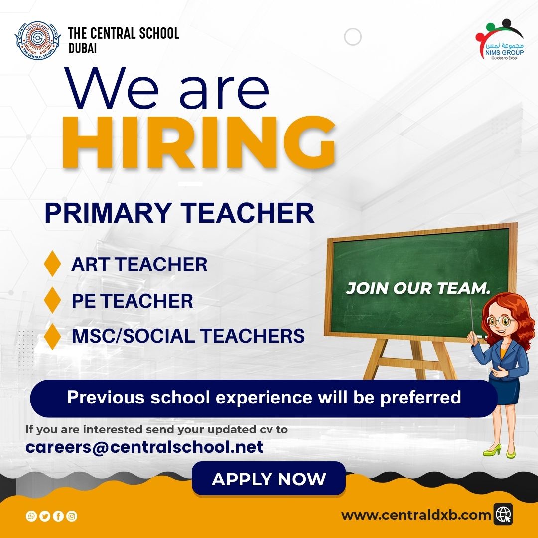Careers The Central School Dubai